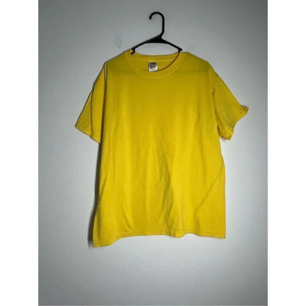 Fruit of the loom Best Mens Cotton Tee Shirt Yellow Size L
